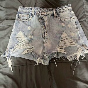 Signature 8 Ripped Jean Shorts
